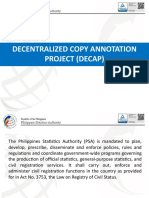 Decentralized Copy Annotation Project (Decap) : Philippine Statistics Authority