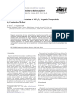 Synthesis and Characterization of Nife O Magnetic Nanoparticles by Combustion Method