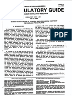 RG 1.100 Rev.2 Seismic Qualification of Electric An Mechanical Equipment For Nuclear Power Plants