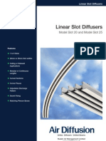 Linear Slot Diffusers: Model Slot 20 and Model Slot 25