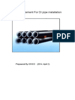 Method Statement For DI Pipe Installation