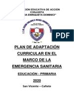 PRIMARIA PLAN DE ADAPTACIÓN - Maria Enriqueta 2020 PDF