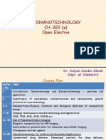 Bionanotechnology CH-320 (E) Open Elective: Dr. Kalyan Sundar Ghosh Dept. of Chemistry