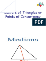 Centers of Triangles or Points of Concurrency