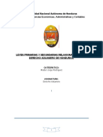 Leyes Primarias y Secundarias Del Derecho Aduanero