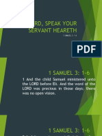 Lord, Speak Your Servant Heareth: 1 SAMUEL 3: 1-6