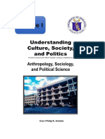 UCSP Module I Anthropology, Sociology, and Political Science No Pics PDF