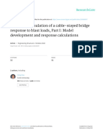 Numerical Simulation of A Cable-Stayed Bridge Response To Blast Loads, Part I Model Development and Response Calculations