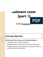 Relevant Cost Part 1 of 2