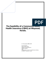 The Feasibility of A Community Based Health Insurance (CBHI) at Wayanad, Kerala