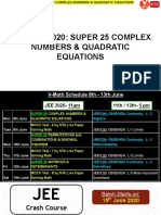 JEE+Main+2020 +SUPER+25+COMPLEX+NUMBERS+&+QUADRATIC+EQUATIONS+ PDF