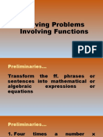 Lesson 3D Solving Problems Involving Functions