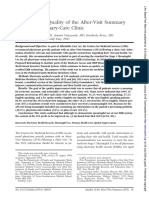 Assessing The Quality of The After-Visit Summary (AVS) in A Primary-Care Clinic