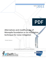 Alternatives and Modifications of Monopile Foundation or Its Installation Technique For Noise Mitigation