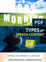 Types of Speech Context