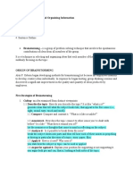 Techniques in Selecting and Organizing Information