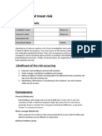 Analyse and Treat Risk: Submission Details