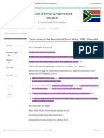 Constitution of The Republic of South Africa, 1996 - Preamble - South African Government