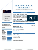 Muhmood Zubair Choudhury: Marketing Research Professional