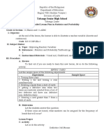 Lesson Plan in Statistics and Probability October 29, 2019