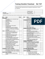 RYA Training Checklist: Powerboat Ref: TCP