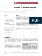 Uterine Compression Sutures For Postpartum Hemorrhage - An Overview