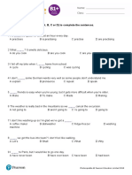 Diagnostic Test B: Choose The Correct Answer (A, B, C or D) To Complete The Sentences