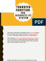 Transfer Function: FOR Discrete Lti System