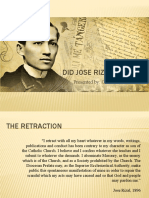 Did Jose Rizal Retract?: Presented By: Custorio, Liza Mier P