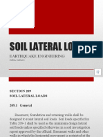 Soil Lateral Loads: Earthquake Engineering