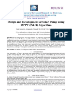 Design and Development of Solar Pump Using MPPT (P&O) Algorithm