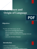 The Nature and Origin of Language