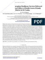 Analysis of Preconception Healthcare Services Delivered in Selected Medical Officer of Health Areas of Kandy District in Sri Lanka  