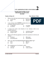 A A Chemistry Model Exam 2012