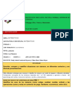 Plan de Clase Matematica Grado Uno