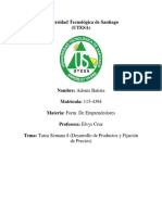 Tarea Semana 8 (Desarrollo de Productos y Fijación de Precios)