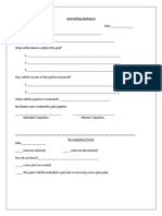 Goal Setting Worksheet