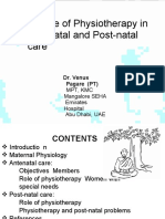 Role of Physiotherapy in Antenatal and Post-Natal Care: Dr. Venus Pagare (PT)