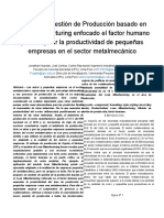 Articulo Completo Modelo de Gestión de Producción Basado en Lean Manufacturing Enfocado El Factor Humano para Mejorar La Productividad de Pequeñas Empresas en El Sector Metalmecánico