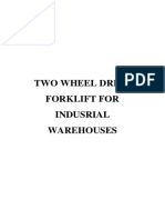 Two Wheel Drive Forklift For Indusrial Warehouses