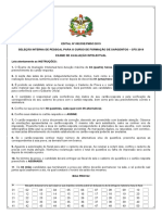 Caderno de Prova CFS 2019