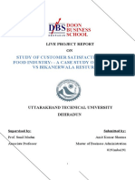 Study of Customer Satisfaction On Fast Food Industry: - A Case Study of Haldirams Vs Bikanerwala Resturants