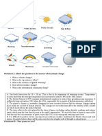 Pictures On Weather Types: Worksheet A. Match The Questions To The Answers About Climate Change