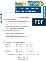 Lectura y Escritura de Números de 5 Cifras para Tercer Grado de Primaria