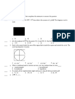 Geometry Final Exam: Multiple Choice