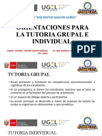 ORIENTACIONES PARA LA TUTORIA GRUPAL E INDIVIDUAL. Jec