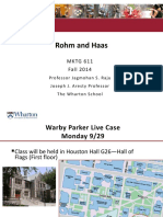 Rohm and Haas: MKTG 611 Fall 2014