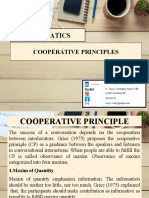 Pragmatics: Cooperative Principles