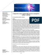 Comparative Study of Distal Tibia Fractures Managed by Nailing Vs Plating