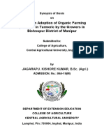 A Study On Adoption of Organic Farming Practices in Turmeric by The Growers in Bishnupur District of Manipur